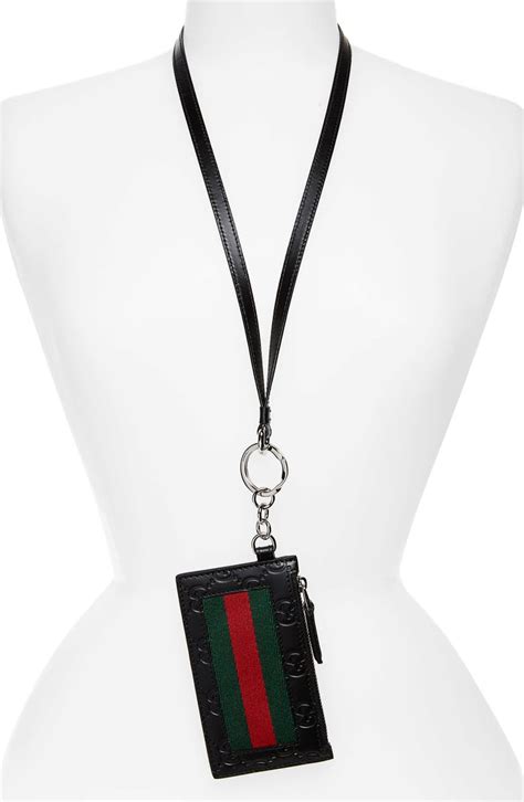 gucci card holder red|gucci card case with lanyard.